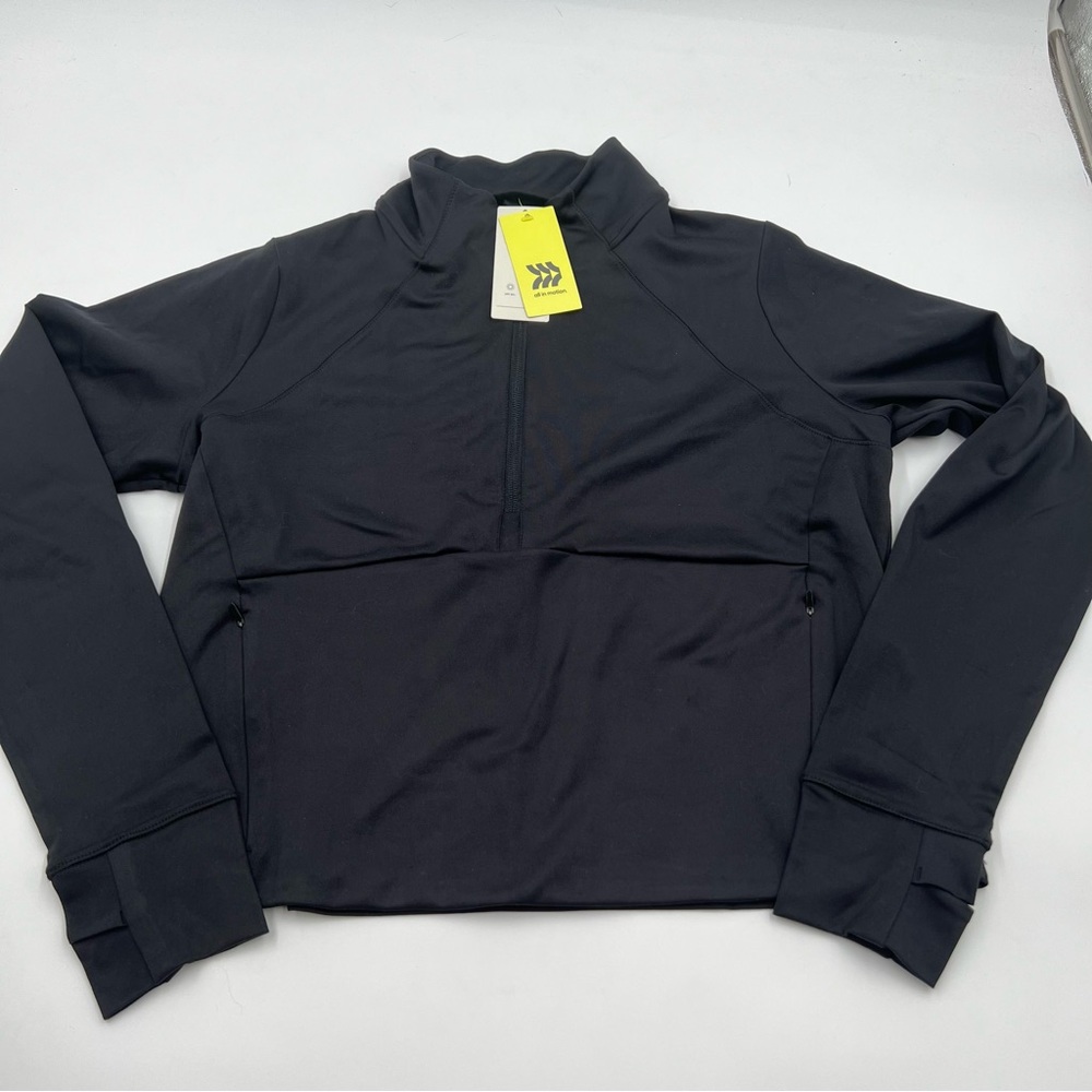 All in motion black half zip long sleeve pullover‎ SZ XL.